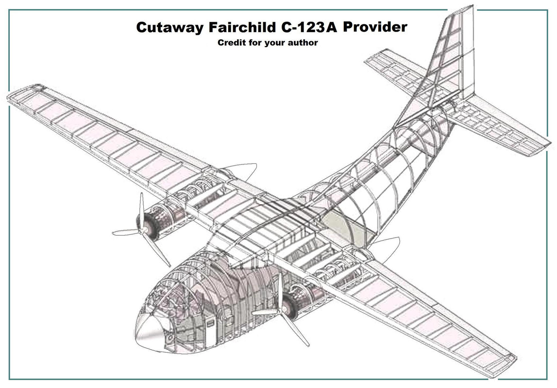 Cutaway Fairchild C-123A