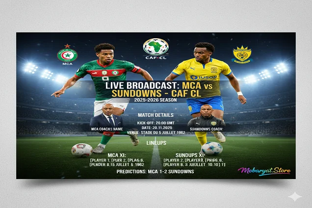 مولودية الجزائر × ماميلودي صن داونز | دوري أبطال إفريقيا