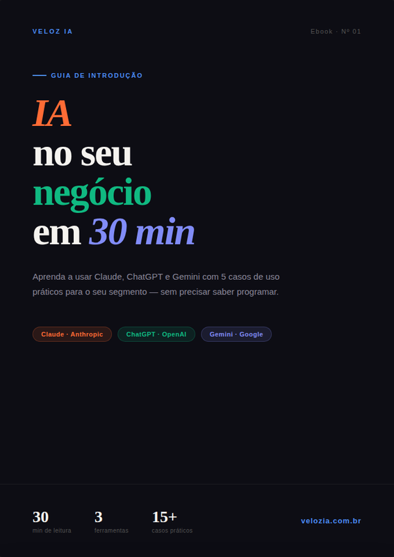 Guia Rápido: IA no seu Negócio em 30 min