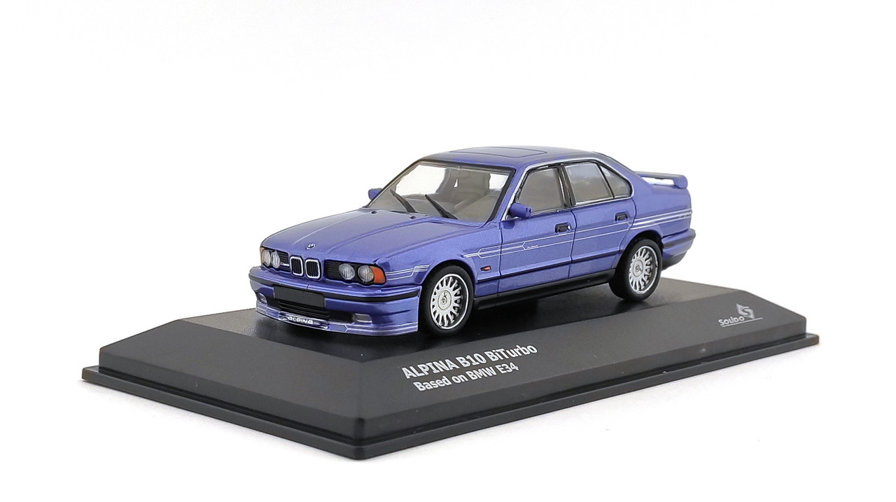 BMW Alpina B10 E34 BiTurbo Limousine 1989-1994 blue Solido S4310401 (1)