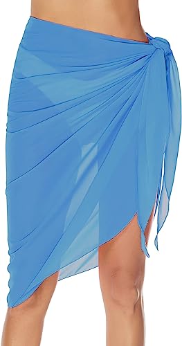 Women's Sarong Chiffon Coverups Bathing Suit Wrap Skirt Long Swimsuit Beach Wear - Picture 57 of 66