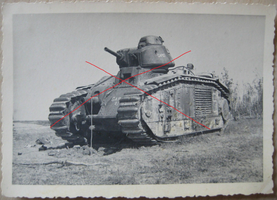 Foto französischer Panzer Renault Char B1 Kennun