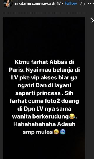 Nikita Mirzani cibir Farhat Abbas hanya numpang foto di LV
