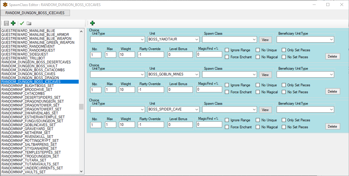 TL2 SpawnClass Editor - Bosses