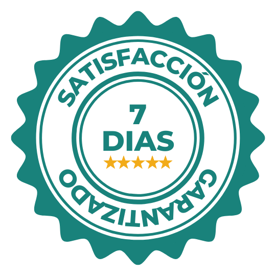Selo de garantia de satisfação de 7 dias.