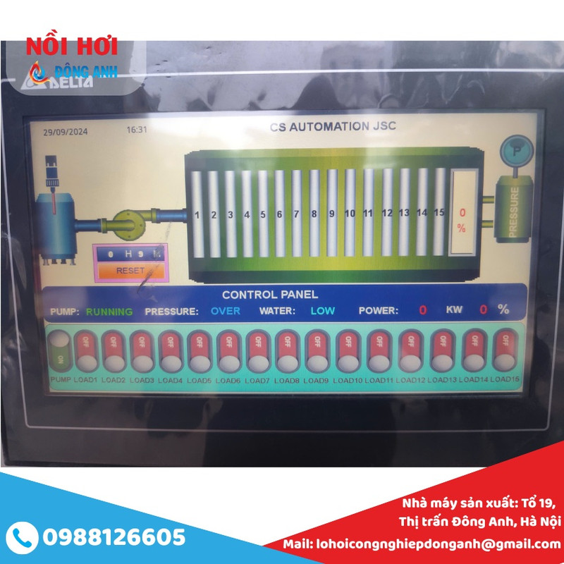 nồi hơi điện điều khiển PLC