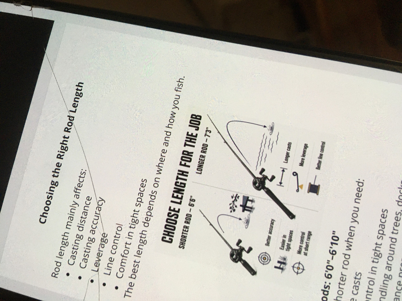 Bass angler viewing the Bass Rod Logic rod-length chapter