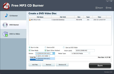 Amazing Free MP3 CD Burner 11.8 Multilingual