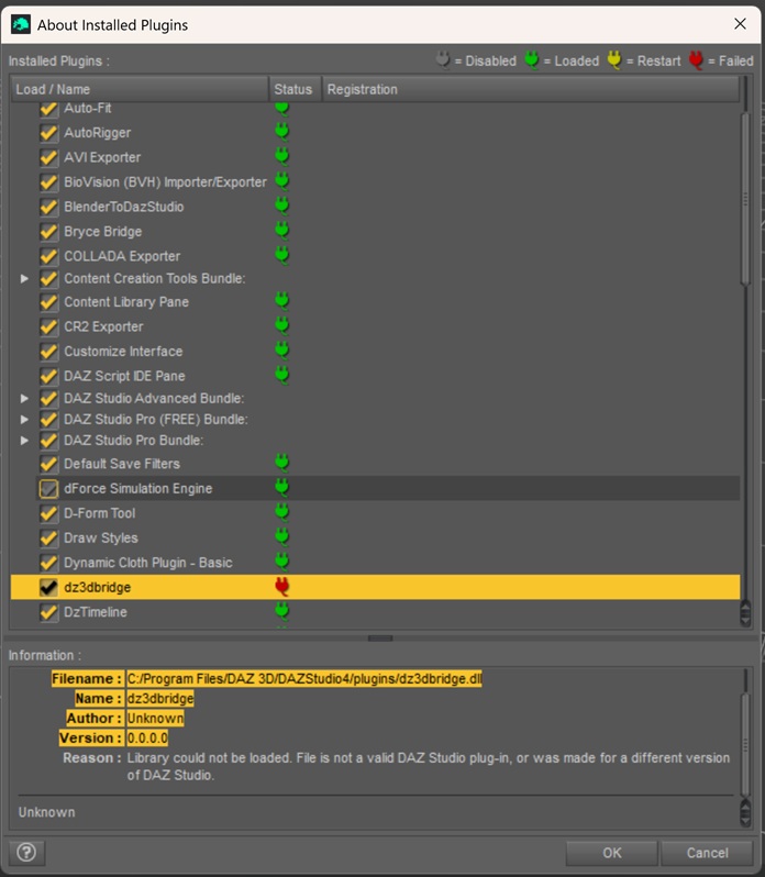 DS PS bridge error