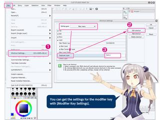 The basic options of CLIP STUDIO PAINT