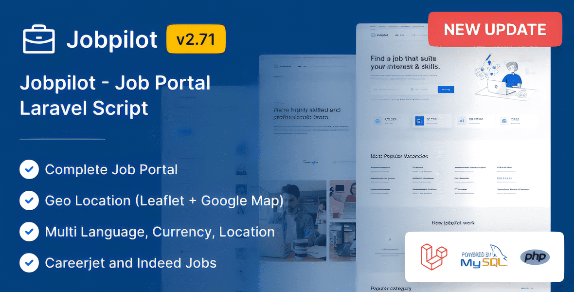 Jobpilot – Job Portal Laravel Script PHP