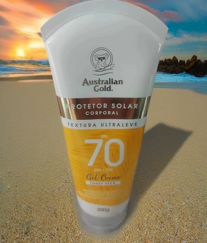 Protetor Solar Australian Gold Gel Creme FPS70