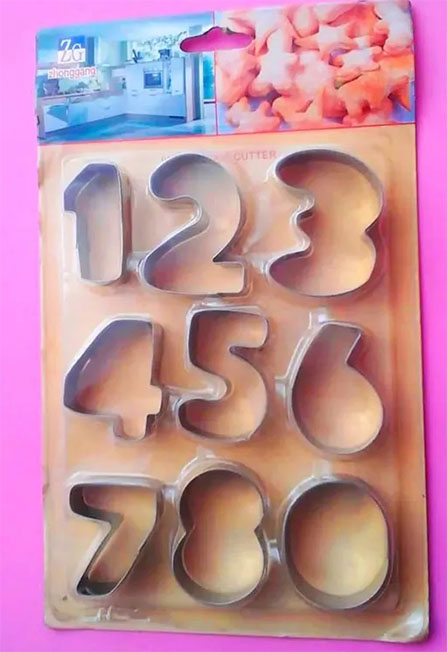 Cortador de galletas números 5 cm timoteo pasta fondant y manualidades