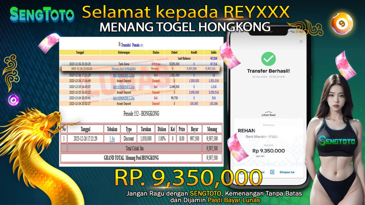 BUKTI PEMBAYARAN TOGEL HONGKONG