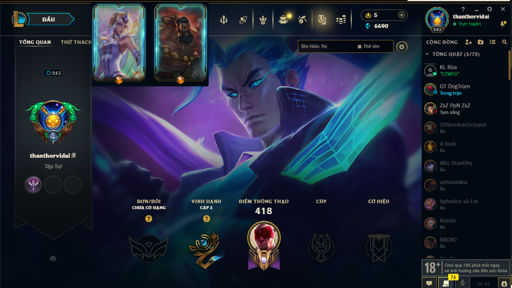 Acc LMHT # - Không Khung