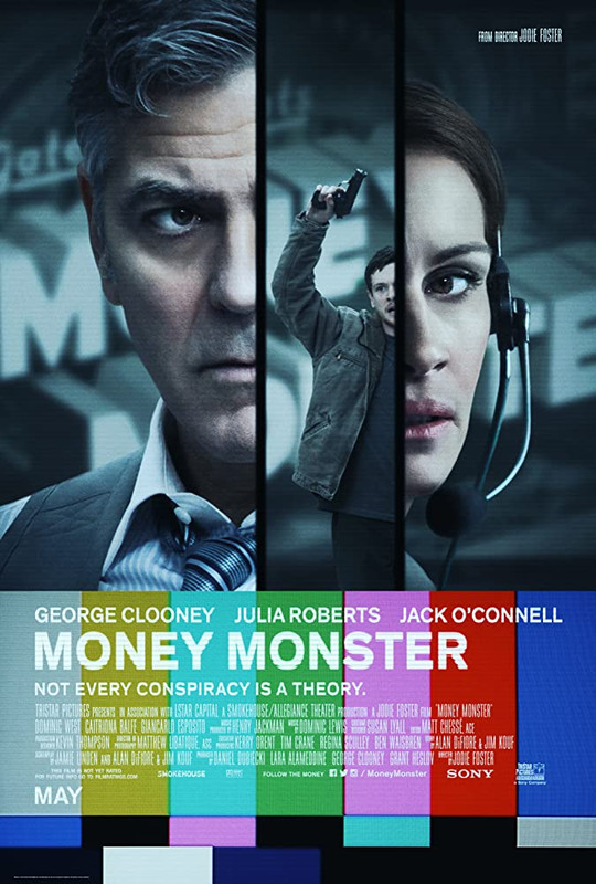 George Clooney, Julia Roberts dan Jack O'Connell di Money Monster (2016)

