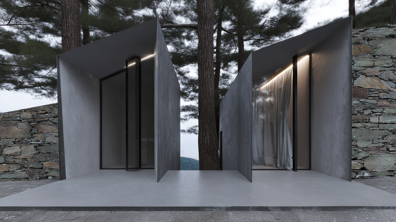 Another view of a modern residential house