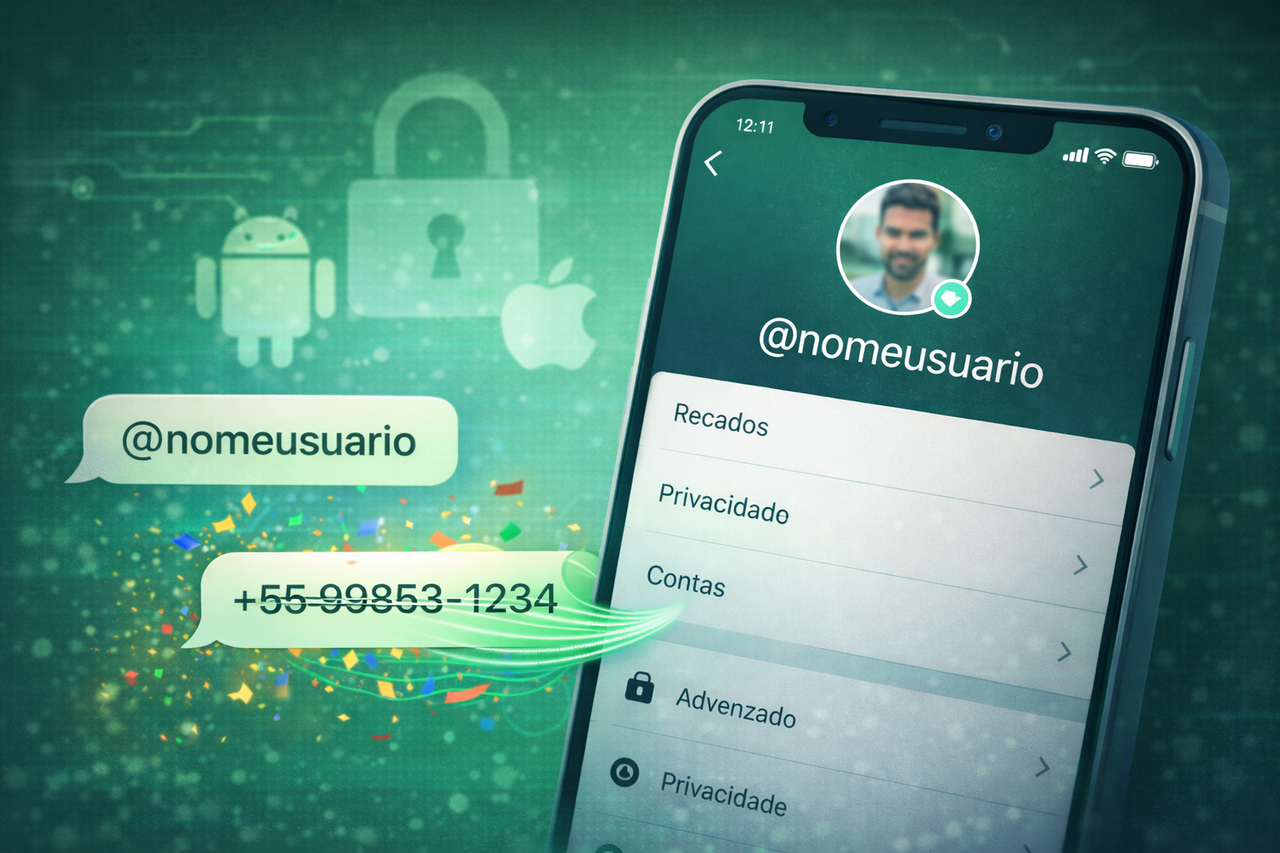 WhatsApp finalmente libera nomes de usuário no Android e iOS: adeus ao “me passa seu número”
