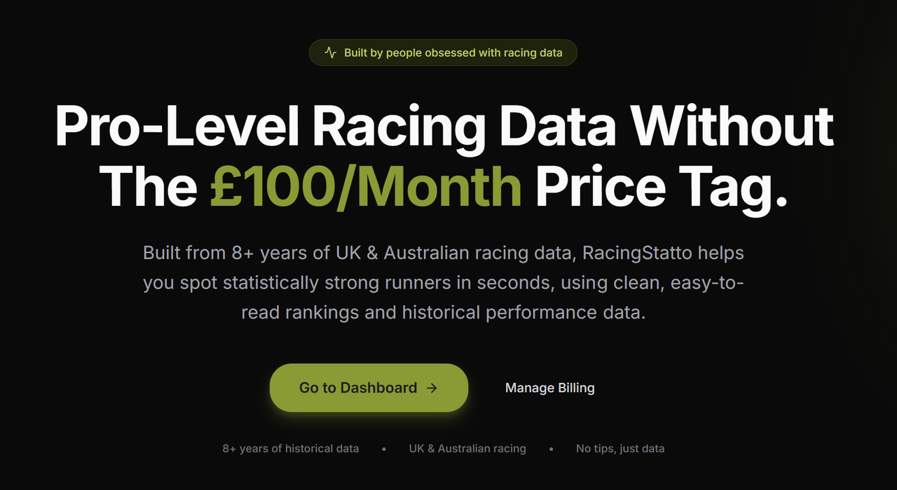 RacingStatto horse racing data insights and statistical analysis