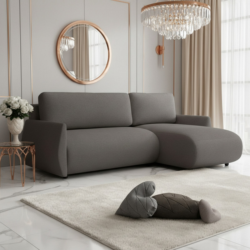 Adaptable Corner Sofa Bed with Concealed Storage & Sleep Function