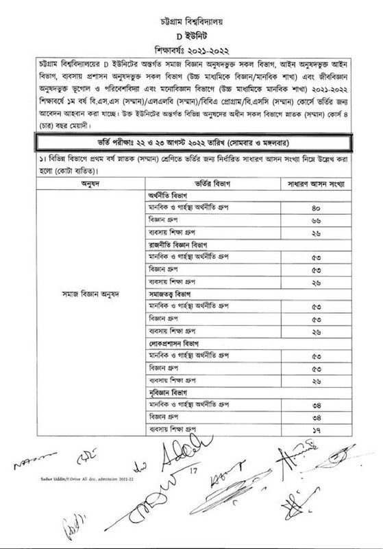 CU D Unit Circular 2021-22