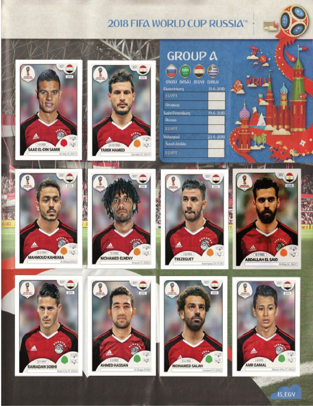 Album Panini Rusia 2018-17