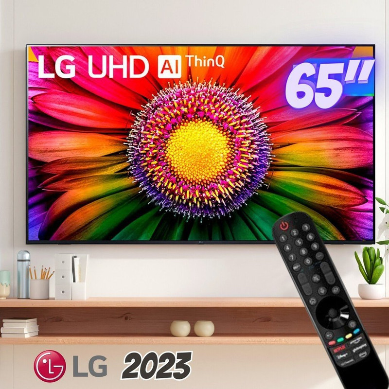 Smart TV 65″ 4K LG UHD ThinQ AI 65UR8750PSA HDR Bluetooth Alexa Google Assistente Airplay2 3 HDMI