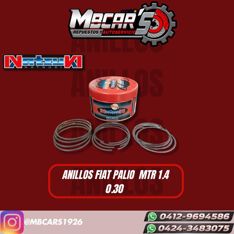 ANILLOS FIAT PALIO MTR 1.4 0.30 