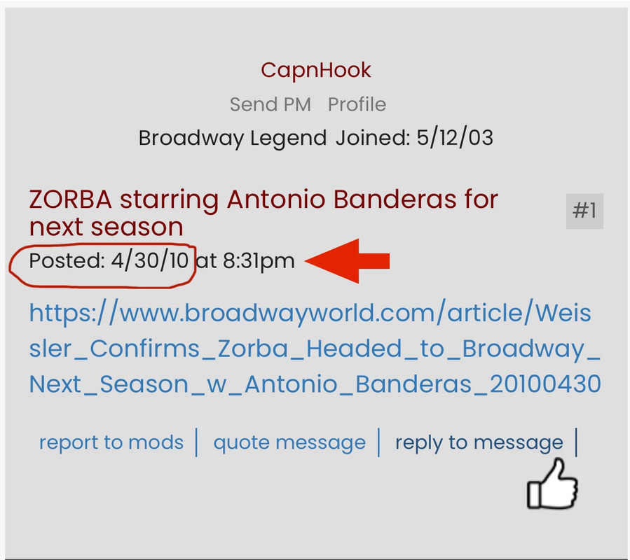 ZORBA starring Antonio Banderas for next season