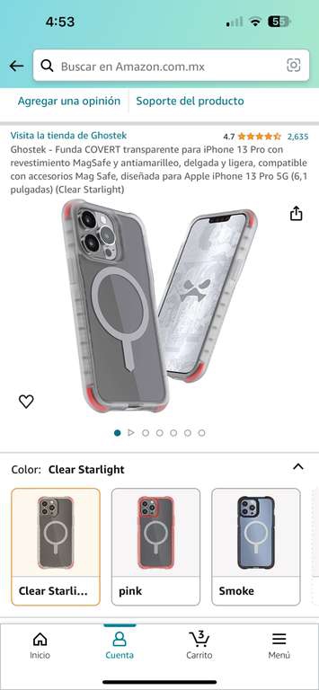 Amazon: Case para los que alcazaron iphone 13 pro 
