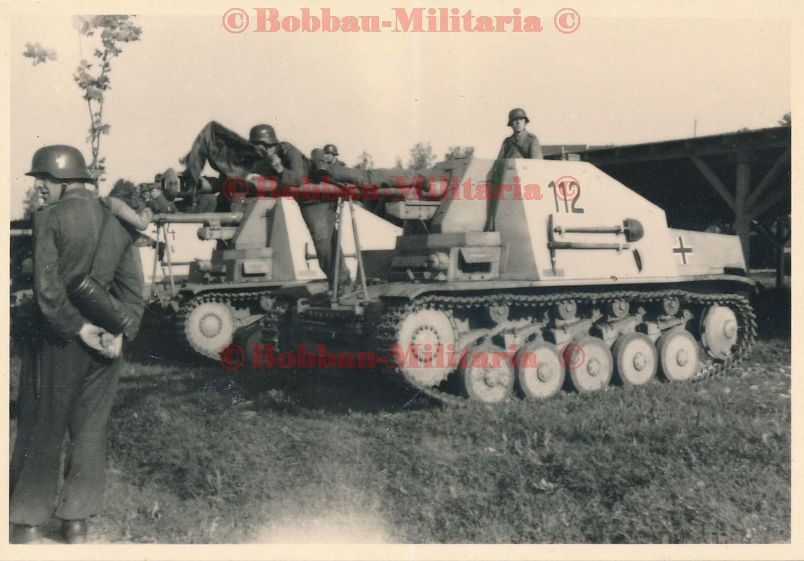 W881 Foto Polizei 1944 Panzerjäger Marder II 7,5cm PAK 39 mit Nr.112 SdKfz SFL