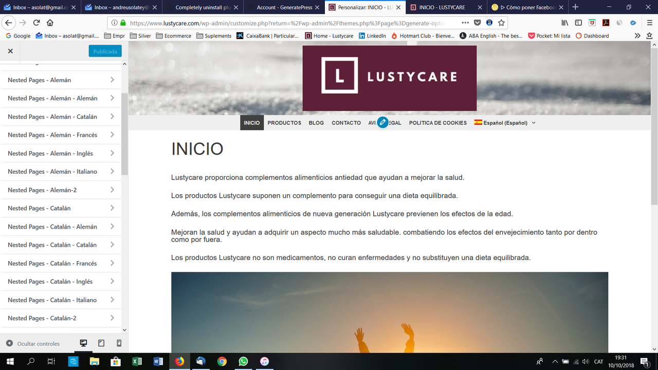 Nested Pages Menu