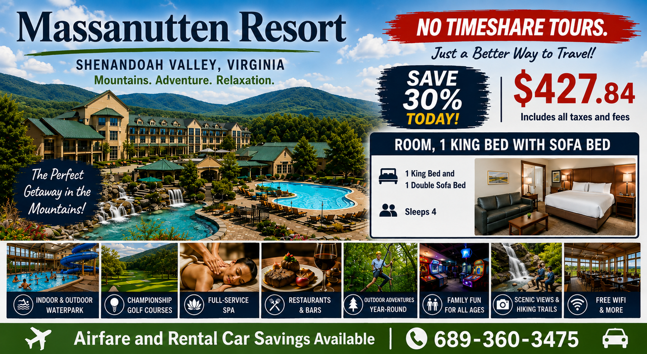 Massanutten Resort Shenandoah Valley travel deal