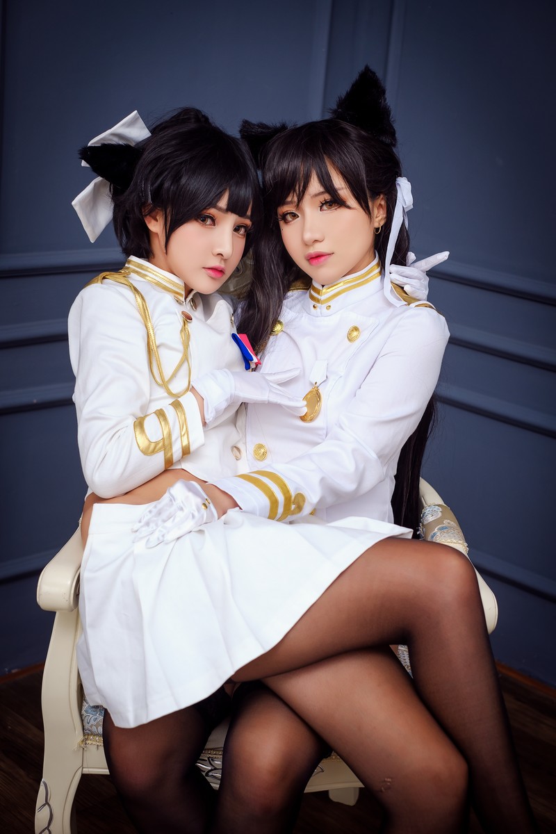 MiMi Chan 高雄 × 爱宕 Cosplay 碧蓝航线双人写真【23P-66M】插图5