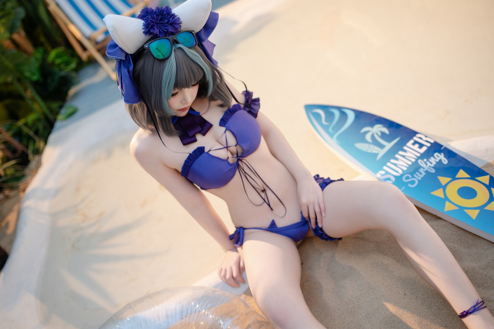 Bangni邦尼 – 泳装柴郡 Cosplay 高清写真集（86P-832MB）碧蓝航线插图5