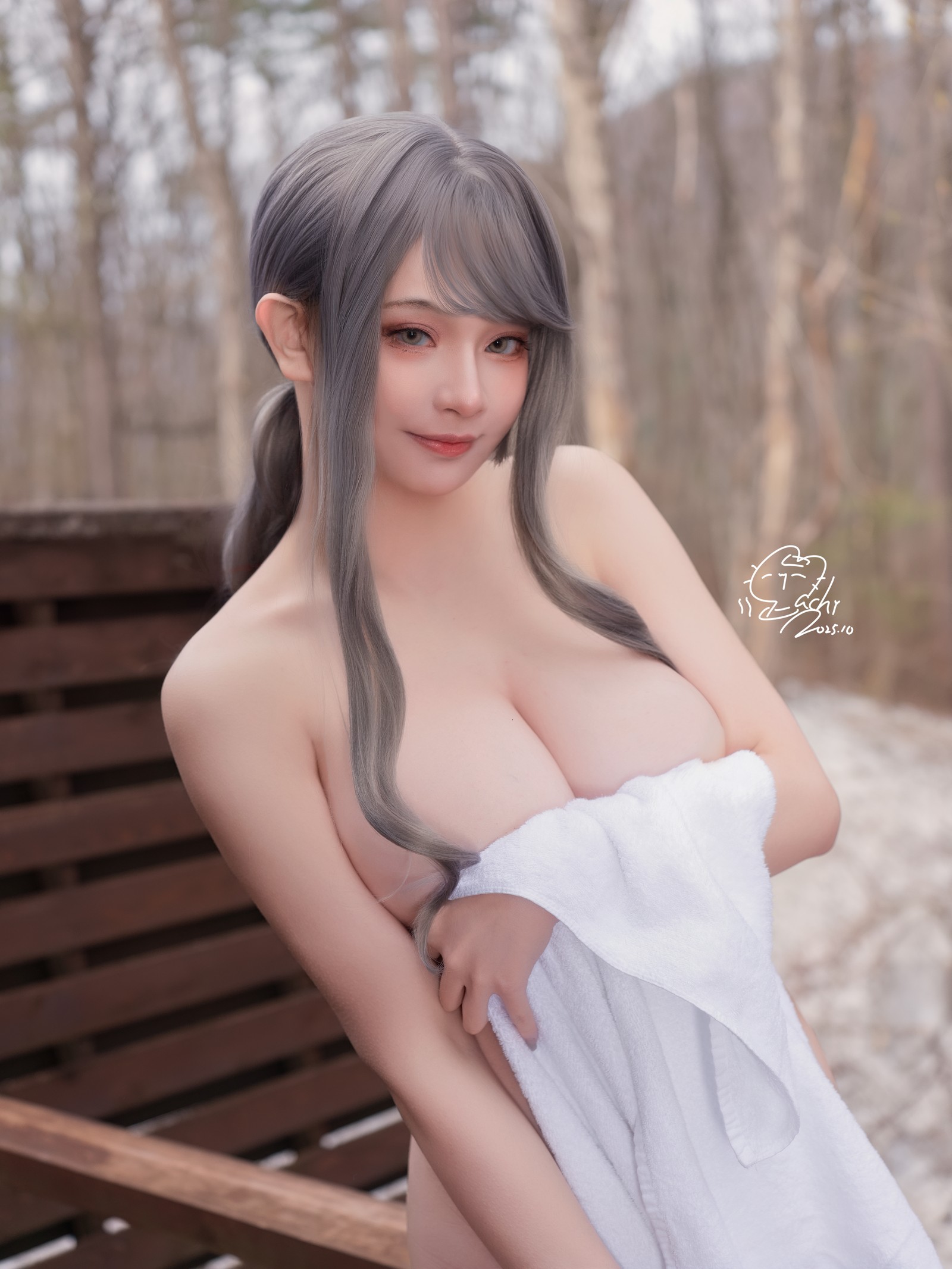 Machi马吉 温泉双人写真集 × 小丁联动｜温泉双人高清图包（30P-322.4M）插图6