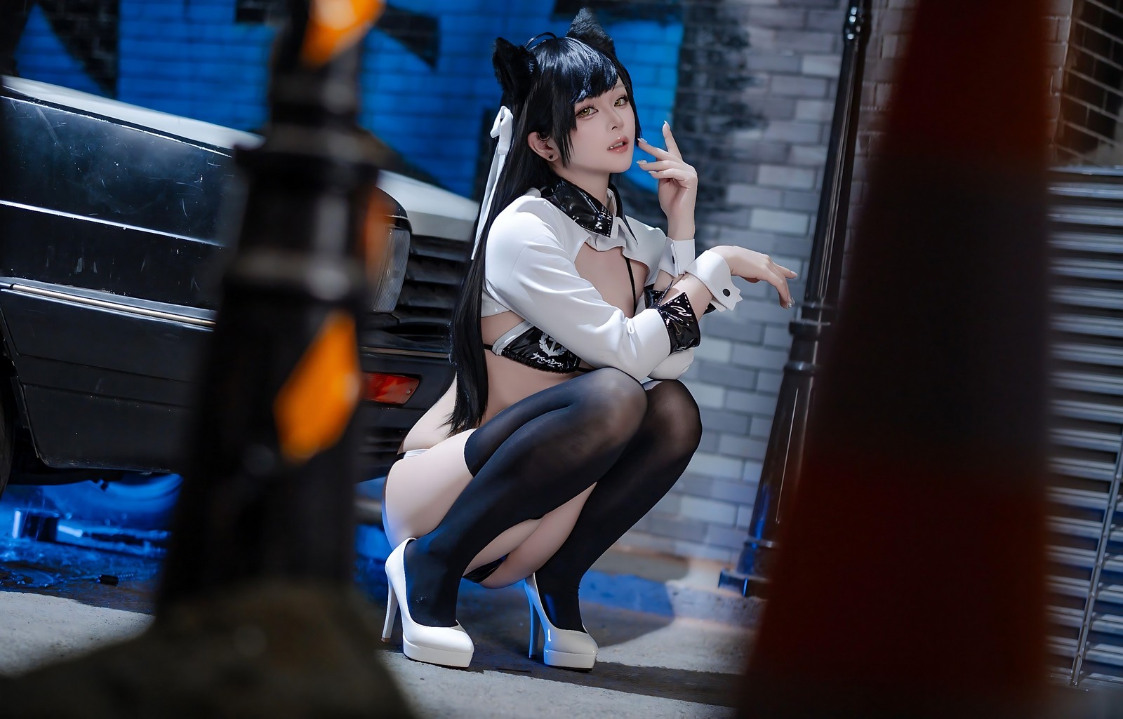 屿鱼 Yuyu 碧蓝航线 爱宕 赛车服 Cosplay 写真图集（114P｜142MB）插图9