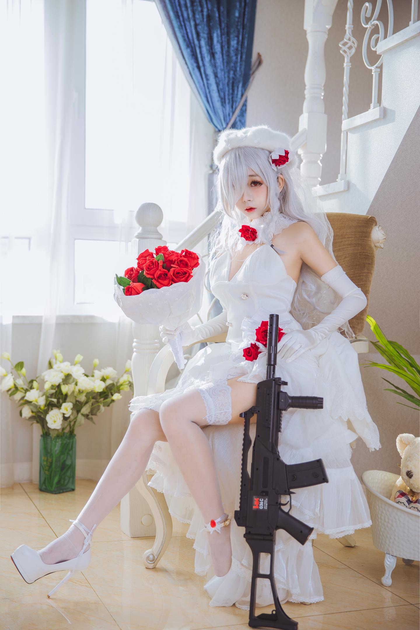 喵糖映画 VOL.123 日奈娇 - 花嫁cos 36