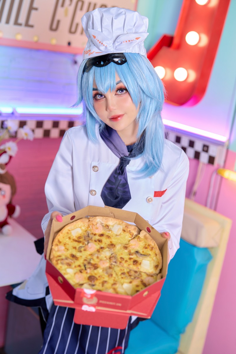 Joyce Lin2x Eula Pizza Cosplay Genshin Impact 写真 49P插图3