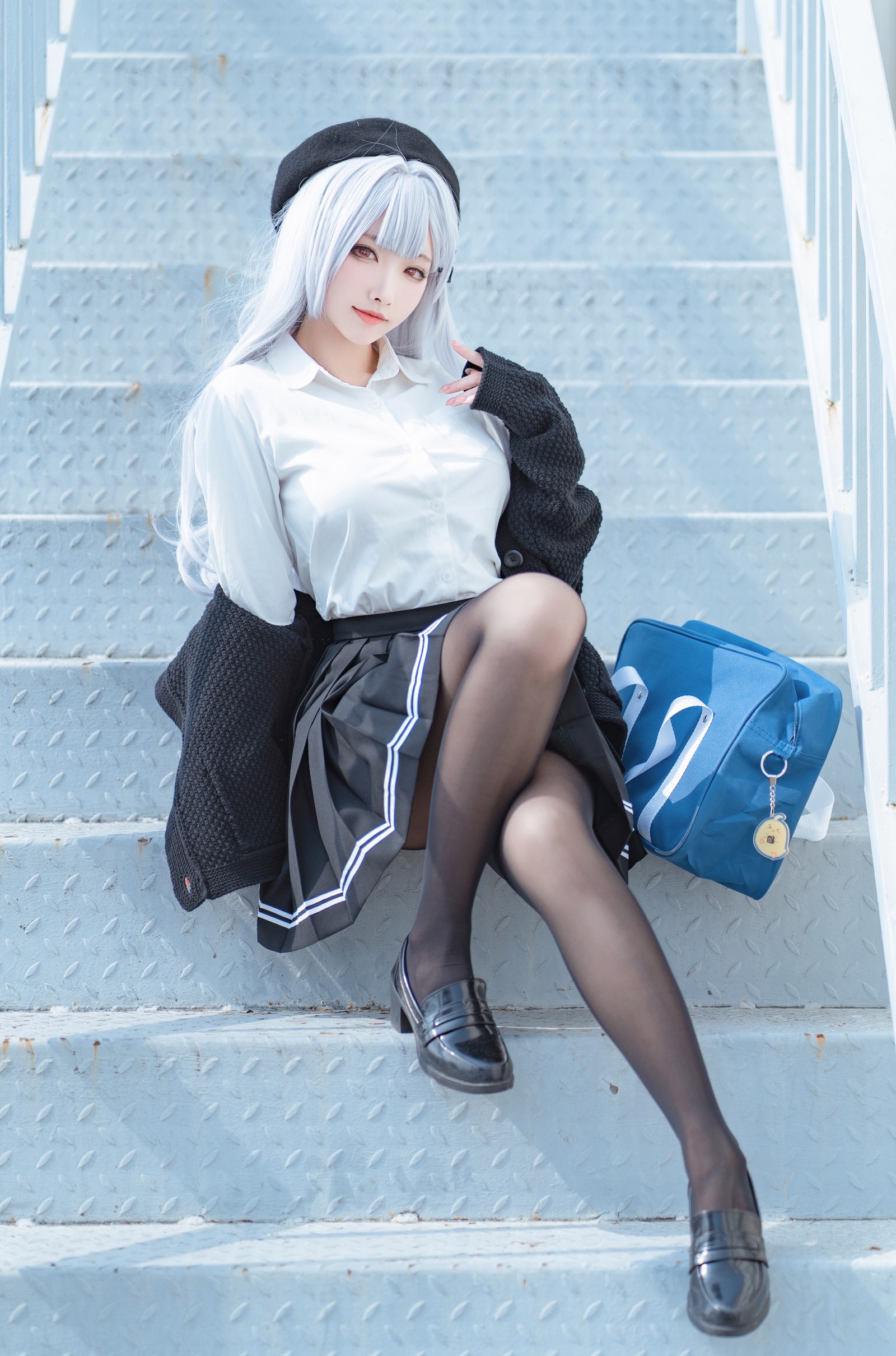 宮本桜 碧蓝航线 斯库拉 JK 制服写真｜校园风 Cosplay 图集（21P｜428MB）插图