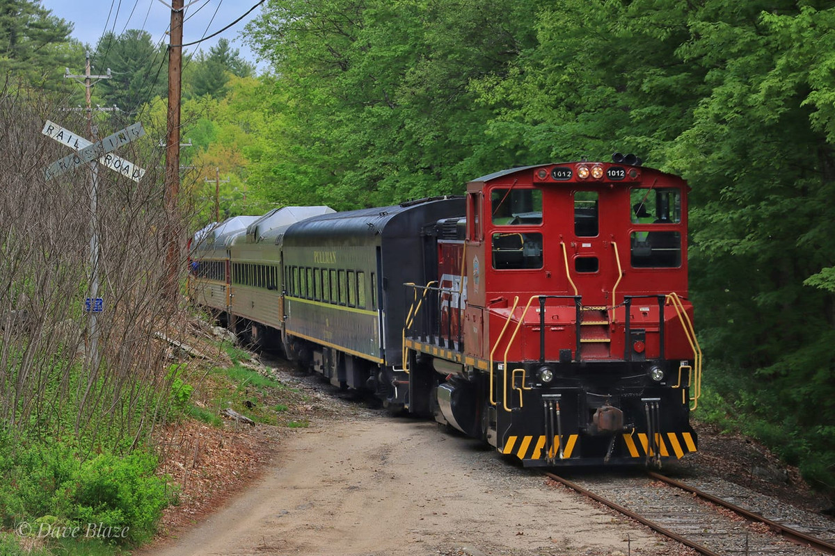 The Mass Bay RRE operated a rare mileage excursion from Meredith to Lincoln and back billed as the L