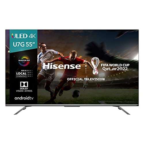 Amazon: Pantalla Hisense 55 pulgadas ULED 4K Android TV U7G | HDMI 2.1 | 120hz reales (HSBC $9,839 - Banorte $8,855) 
