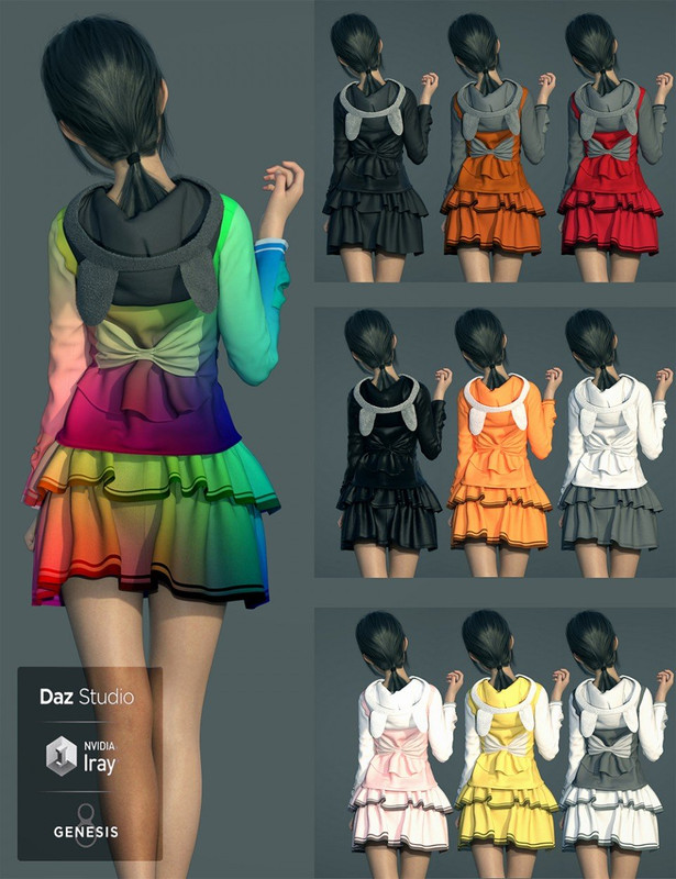 dForce Cute Clothes for Genesis 8 Female(s) dForce Cute Clothes for Genesis 8 Female(s)