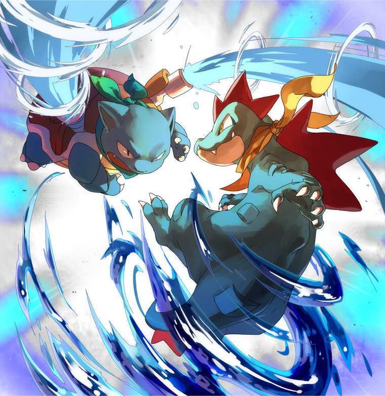 blastoise-and-feraligatr-pokemon-drawn-b