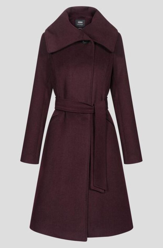 Orsay bordo vuneni kaput sa pojasom