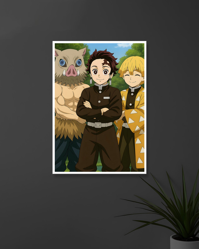 Tanjiro Kamado x Inosuke Hashibira x Zenitsu Agatsuma | Demon Slayer | ANIME POSTERS