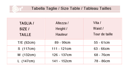 Taglie 2024 usa bambini