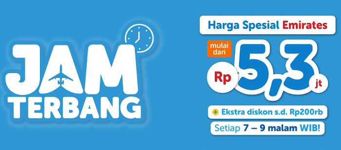 Promo Jam Terbang dari Traveloka.