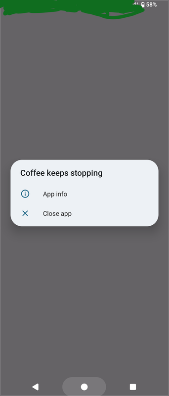 Screenshot_coffee 2.25 crashing