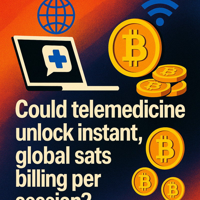 Could telemedicine unlock instant, global sats billing per session?